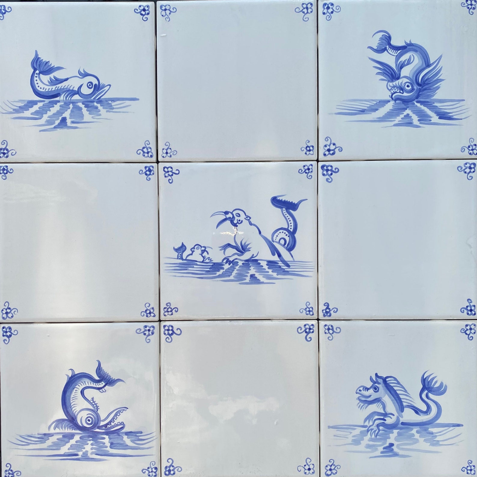 Dutch/Delft hand painted tiles historically accurate ready Etsy