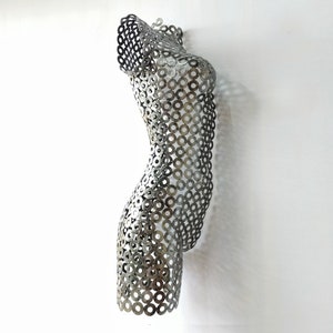torso sexy woman contemporary Metal Wall abstract sculpture Woman's metallic art Contemporary Artisan Sculpture Metallic woman sexy