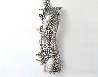 Woman torso abstract sculpture erotic woman sexy torso of woman contemporary sculpture Metallic Handmade Sculpture sexy woman