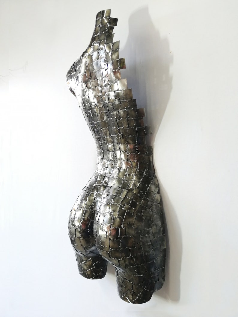 Metal Wall Art Abstract Sculpture Metallic Torso of Woman - Etsy