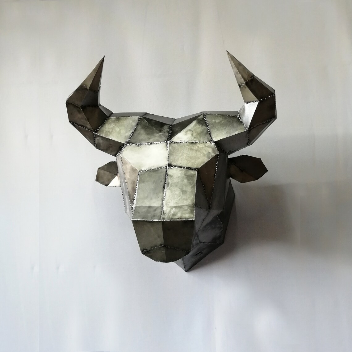Metal bull Bull sculpture Metal sculpture bull Head of bull Etsy