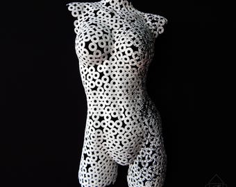Metal Female Torso Wall Sculpture | Modern Abstract Woman Wall Art | Handmade Metal Home Decor | Contemporary Wall Decor