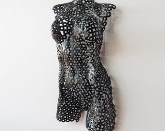 Metal Female Torso Wall Sculpture | Abstract Woman Body Art | Modern Metal Wall Decor | Contemporary Home Decor