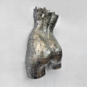 Metal Wall escultura abstracta Woman&#39;s metallic - metal art   torso sexy woman contemporary - metal sculpture - wall sculpture