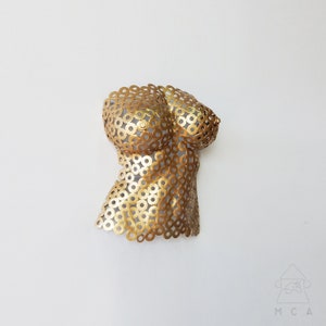 Wall decor sexy bust of woman / Abstract Metal Wall Sculpture / Mid Century Modern Metal Wall Sculpture / 3D Metal Wall Art / Metal Wall Art