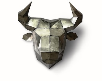 Metal bull Bull sculpture Metal sculpture bull Head of bull Artisan, Metal Sculpture, metal sculpture bull