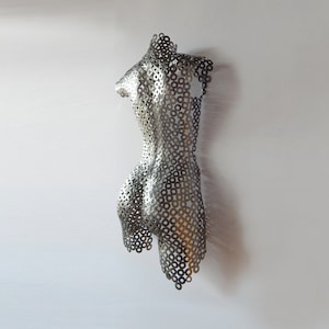 Metal sculpture, feminine elegance for wall, modern metal woman art, unique decorative piece for home, special gift by ediart art deco