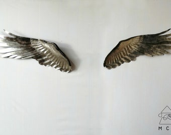 Wings Sculpture Large Torso Wings Two Metal Torso Wings Angel Wall Art Sculpture Original Abstract Sculpture by EddiArt