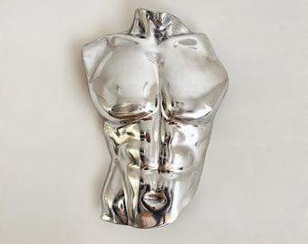 Metal Bust Wall Art Life Size – Modern Sculpture for Home, Living Room, Office or Gallery Decor – Unique Interior Exterior Artwork