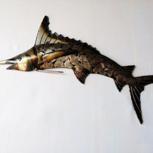 Marlin fish sailfish Sculpture marlin fish metal wall fish Craft Sculpture indoor ornament fish metal marine sculpture decoration