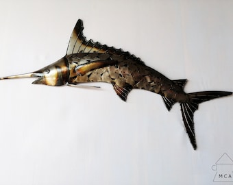Marlin fish sailfish Sculpture marlin fish metal wall fish Craft Sculpture indoor ornament fish metal marine sculpture decoration