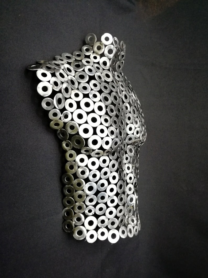 Metal Wall Art Abstract Sculpture Metallic Torso of Man Etsy