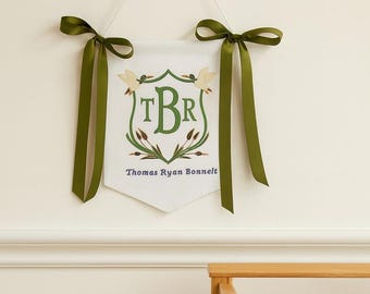 Mallard Duck Nursery Decor | Custom Baby Hospital Name Sign | Hunting Nursery Wall Decor | Mallard Baby Embroidery Gift