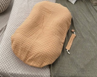 Handmade Organic Cotton Waffle Snuggle Me Cover - Mustard