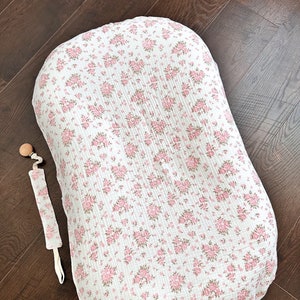 Muslin newborn 7 pcs set, muslin snuggle me organic cover,  baby crib pockets snuggle me cover