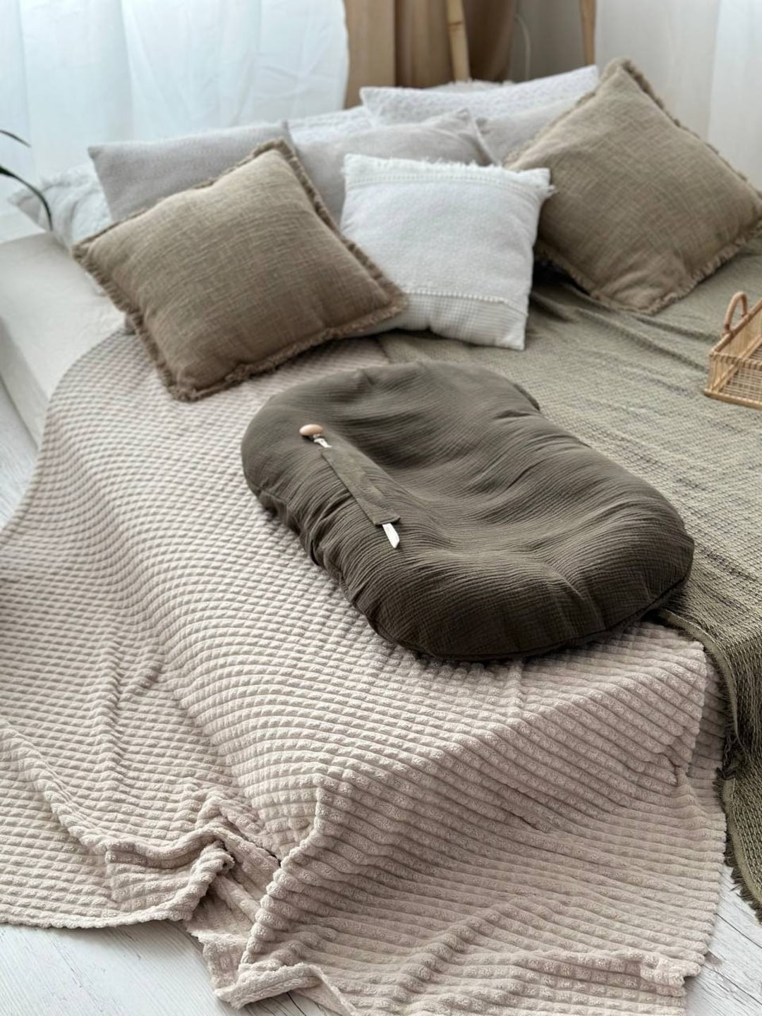 Snuggle Me Organic, MUSLIN Cover for Snuggle Me Organic , Handmade