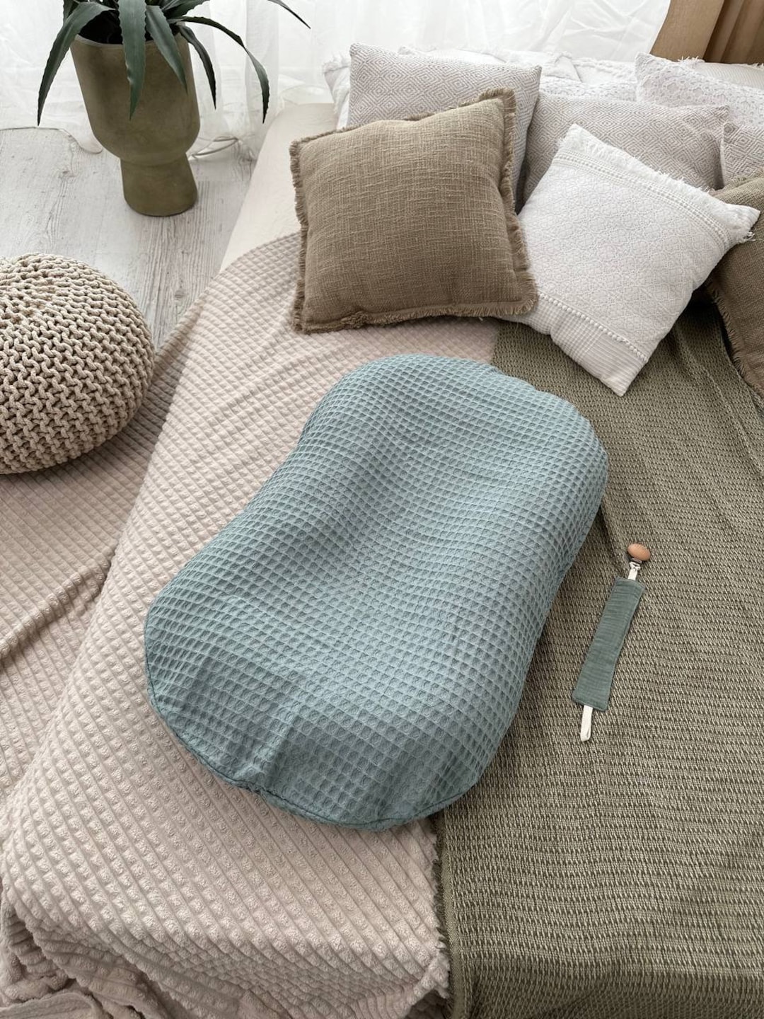 SNUGGLE ME Organic Cover, Handmade Cover , Cotton Waffle Cover