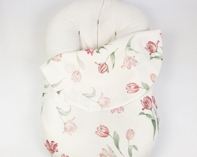 LINEN COVER for Snuggle Me Organic Pillow Handmade Cover Etsy