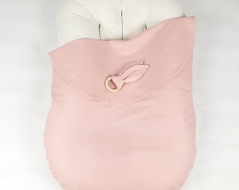 Muslin Snuggle Me Organic Cover | Handmade Cotton Beige Slipcover | Neutral Baby Lounger Cover | Snuggle Me Infant Nest Cover