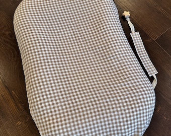 Fodera per lettino Snuggle Me in mussola a quadretti biologici