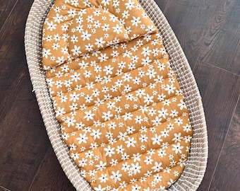 Baby Changing Basket Liner & Insert | Muslin Swaddle Blanket | Table Basket Replacement | Newborn Baby Gift Set | Moses Basket Bedding