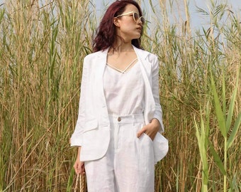 Blazer de lino para mujer