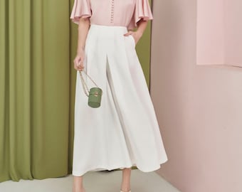 Washed Poly Silk Pocket Pants