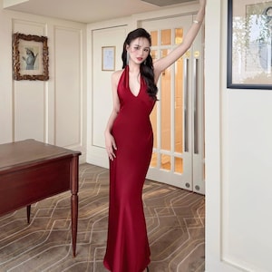 modest spring formal dresses Modest Luxury Scarlett Red One-shoulder Appliques Mermaid Long Prom Dr –  SposaBridal main image 1