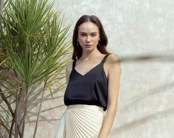 Summer Thin Straps Top - Silk Camisole
