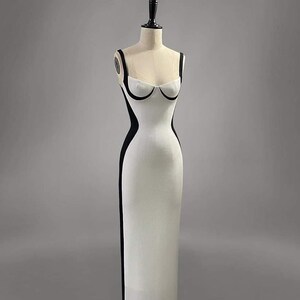 Sweetheart Neckline Wedding Guest Maxi Dress with sleeveless - Bodycon Cotton Dress