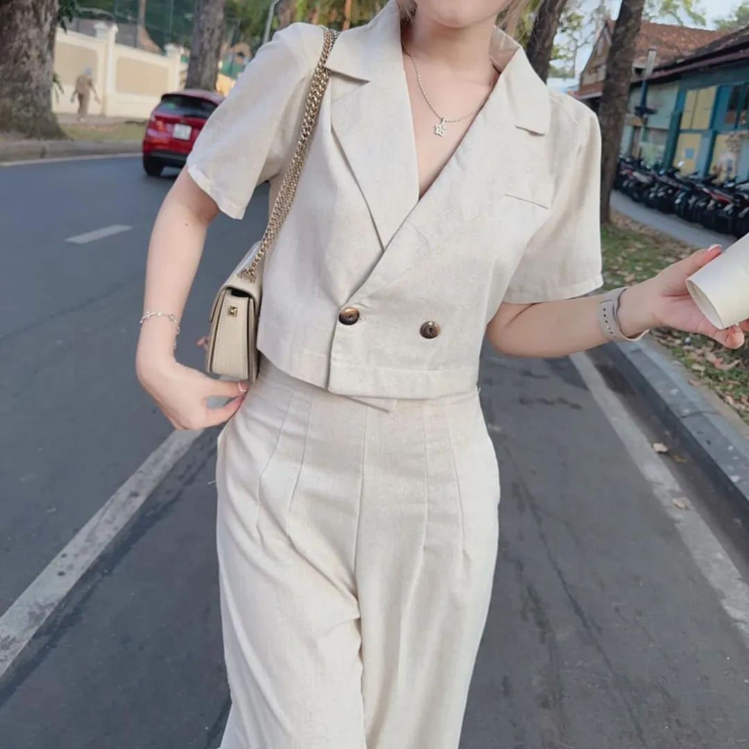 Womens Linen Blouse Nida