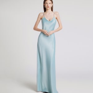 racerback silk dress Rusty Rose Satin Dress - Racerback Maxi Dress - Scoop Neck Dress