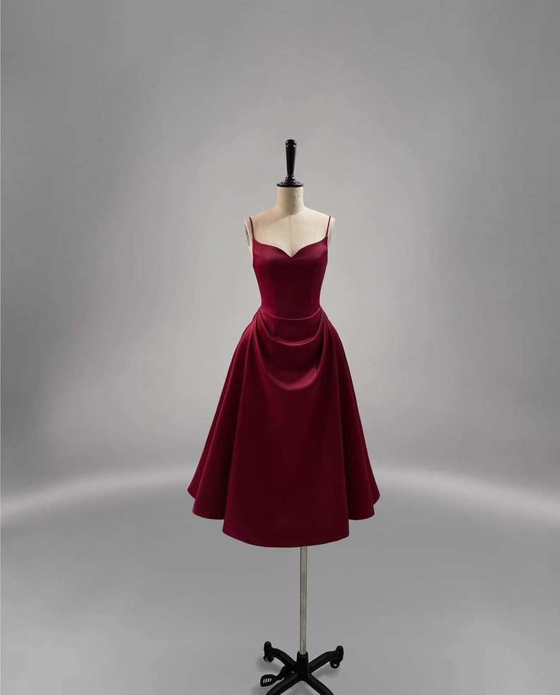 A Line Wedding Guest Midi Dress With Sleeveless and Sweetheart - Etsy