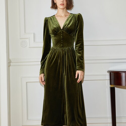 velvet long sleeve swing dress Amazon.com: Women's Dresses Velvet Deep V-Neck Long Sleeve Ruffle Mini Swing  Sexy Cocktail Shift Dress(Blue, S) : Clothing, Shoes & Jewelry