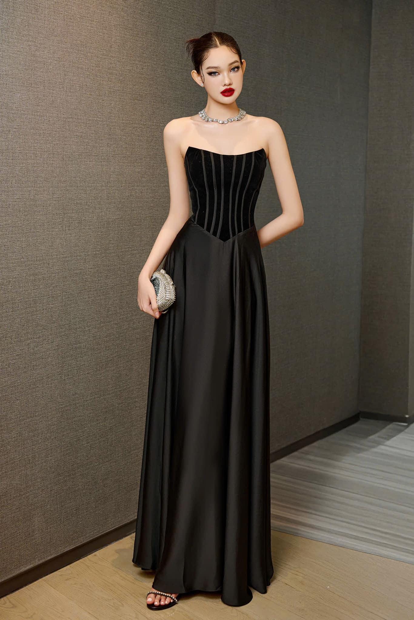 Vintage Drop Waist Silk Gown