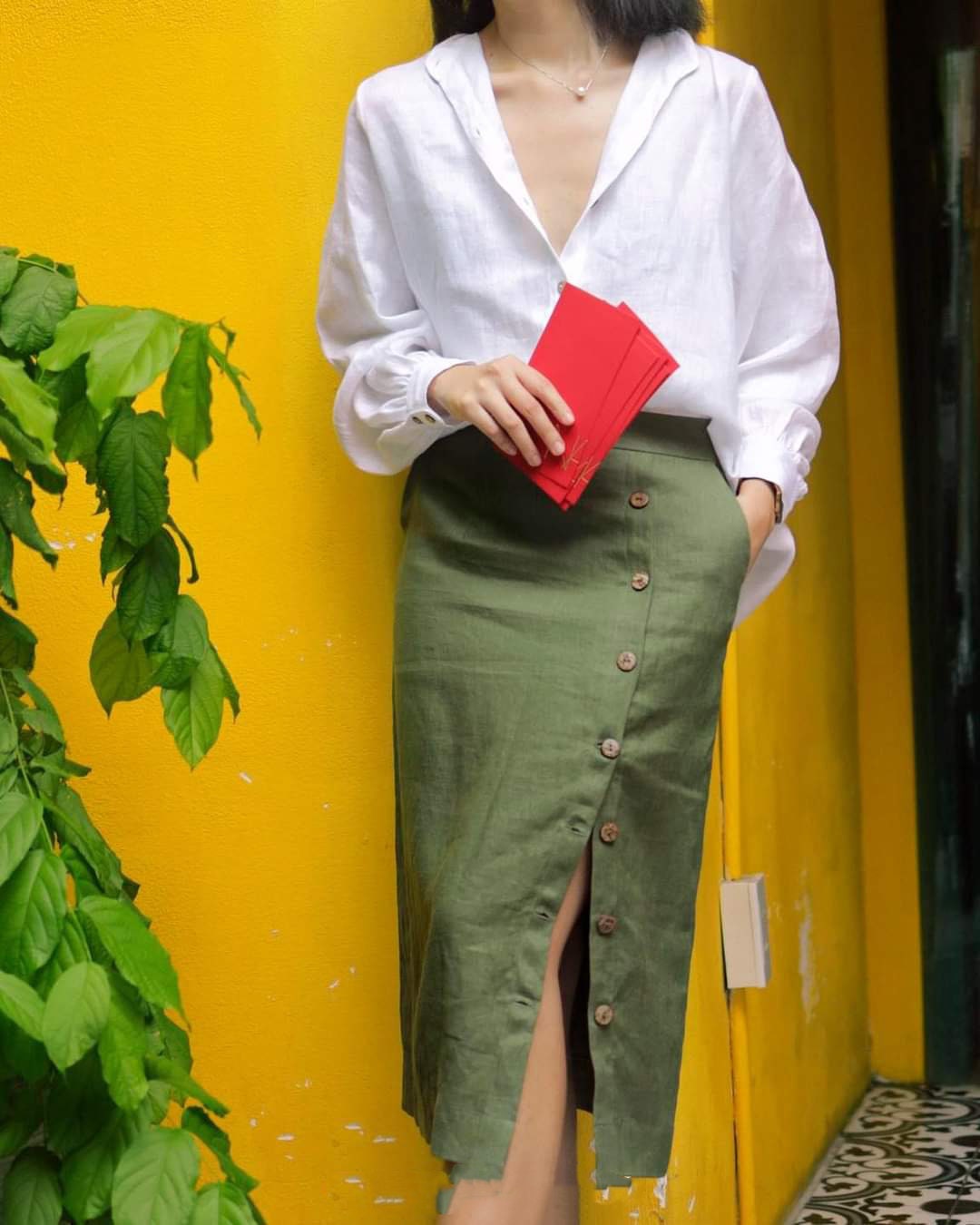 The Linen Slip Skirt main image 1