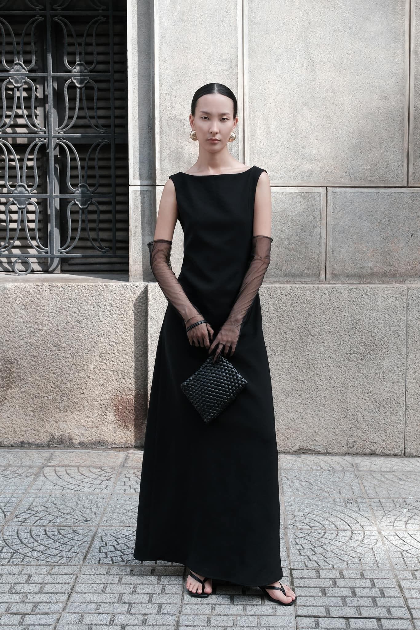 sheath floor length dress Sheath/Column Scoop 3/4 Length Sleeves Floor-Length Mother of the Bride Dresses with Bow Wisteria main image 0