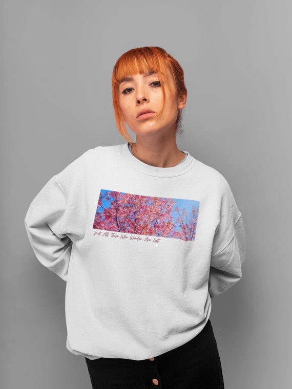 Cherry Blossom Sweater Floral Sweatshirt for Travel Lover Gift for