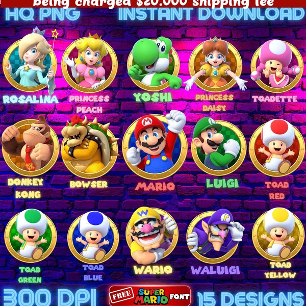 Sale Super Mario PNG Bundle, Super Mario Bundle, Super Mario Transparent PNG, Mario and Luigi, Mario Bros
