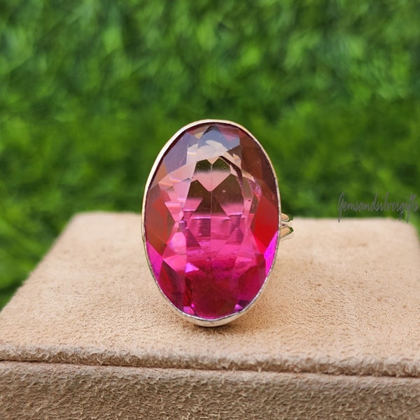 Pink Statement Ring Etsy