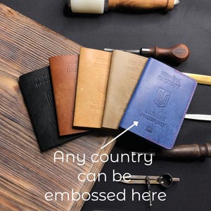 Leather passport cover. leather passport holder, passport cover for any country, travel gift,personalized leather passport holder