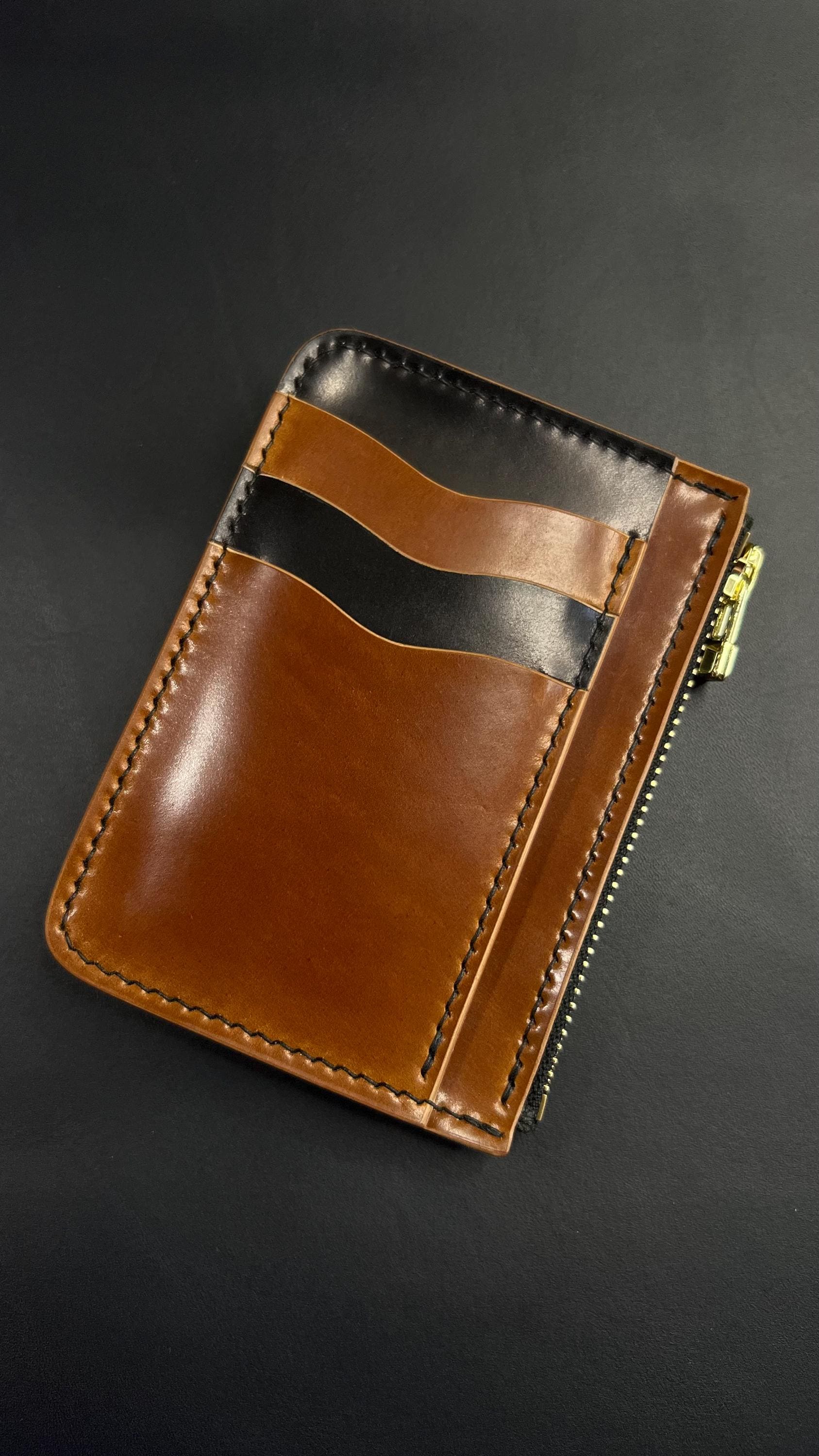 cordovan compact wallet【online limited】 Men's wallet cordovan small, Cognac | Manufactum