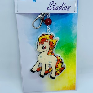 Ponyta  | Keychain | Bag Charm | BookBag Charm | Gift