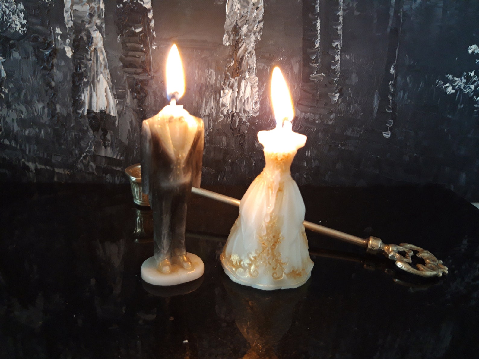 Wedding Candle Bride and Groom Candle Scented Candle Cake Etsy UK