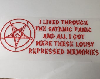 Satanic Panic Decal *Permanent Vinyl*