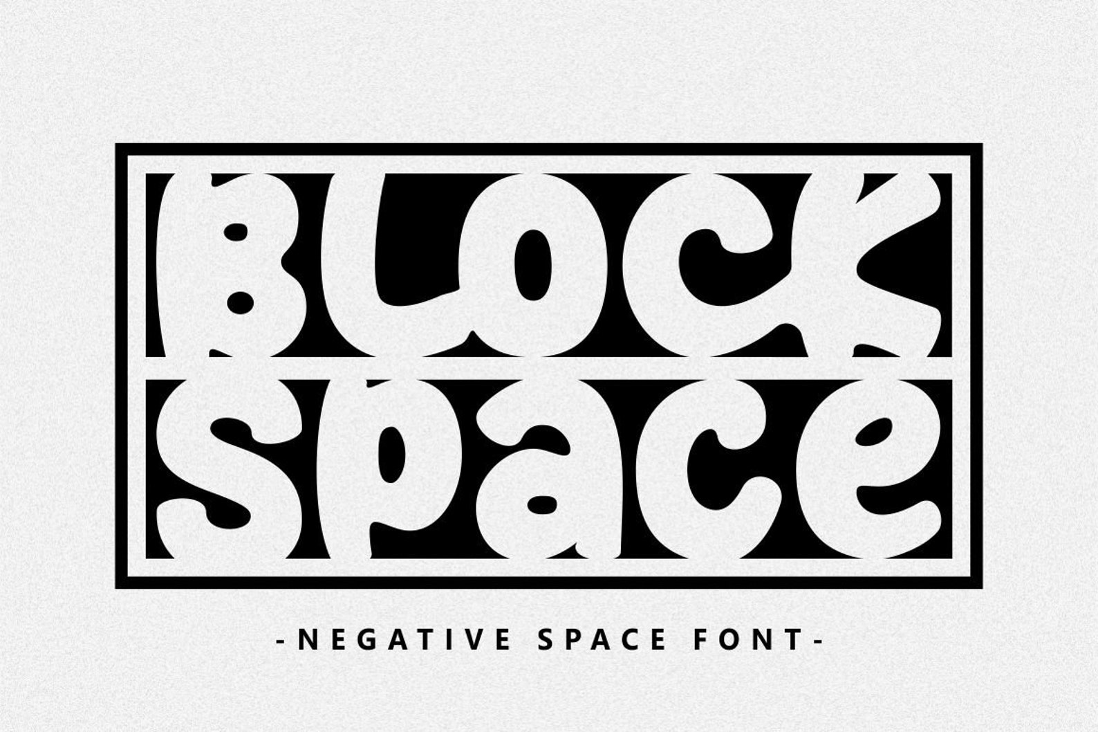 Block Space Negative Space Font Negative Font Space Font Etsy