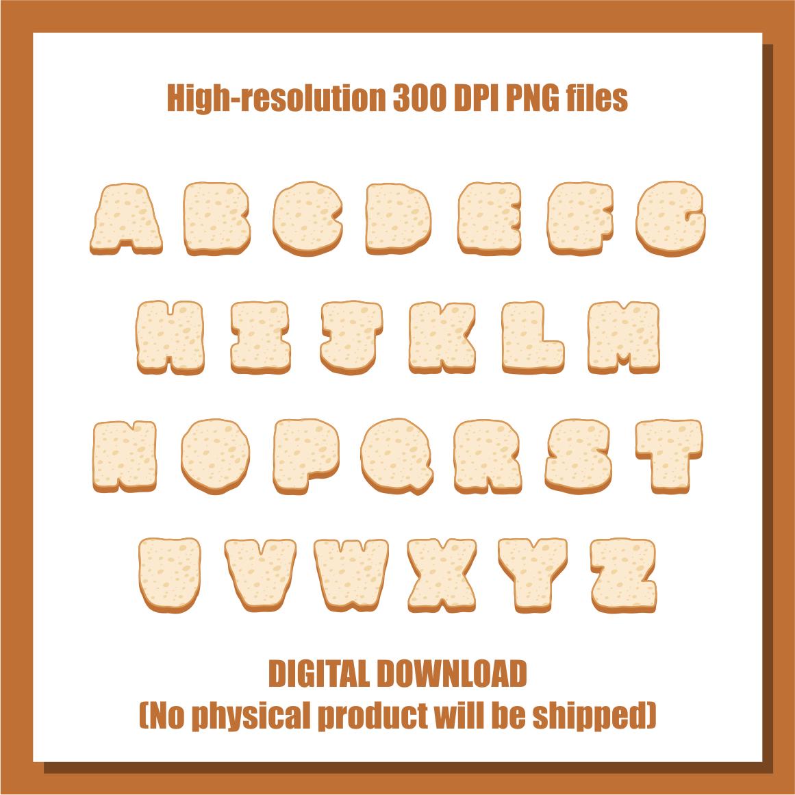 Bread Alphabet Clipart: Bakery Letter PNG Set (commercial Use) - Etsy
