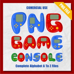 Game Console Clipart, Gamepad Letter PNG, Game Alphabet, Alphabet Clipart PNG, Sublimation, Letter Clipart, Commercial Use, Alpha Set PNG