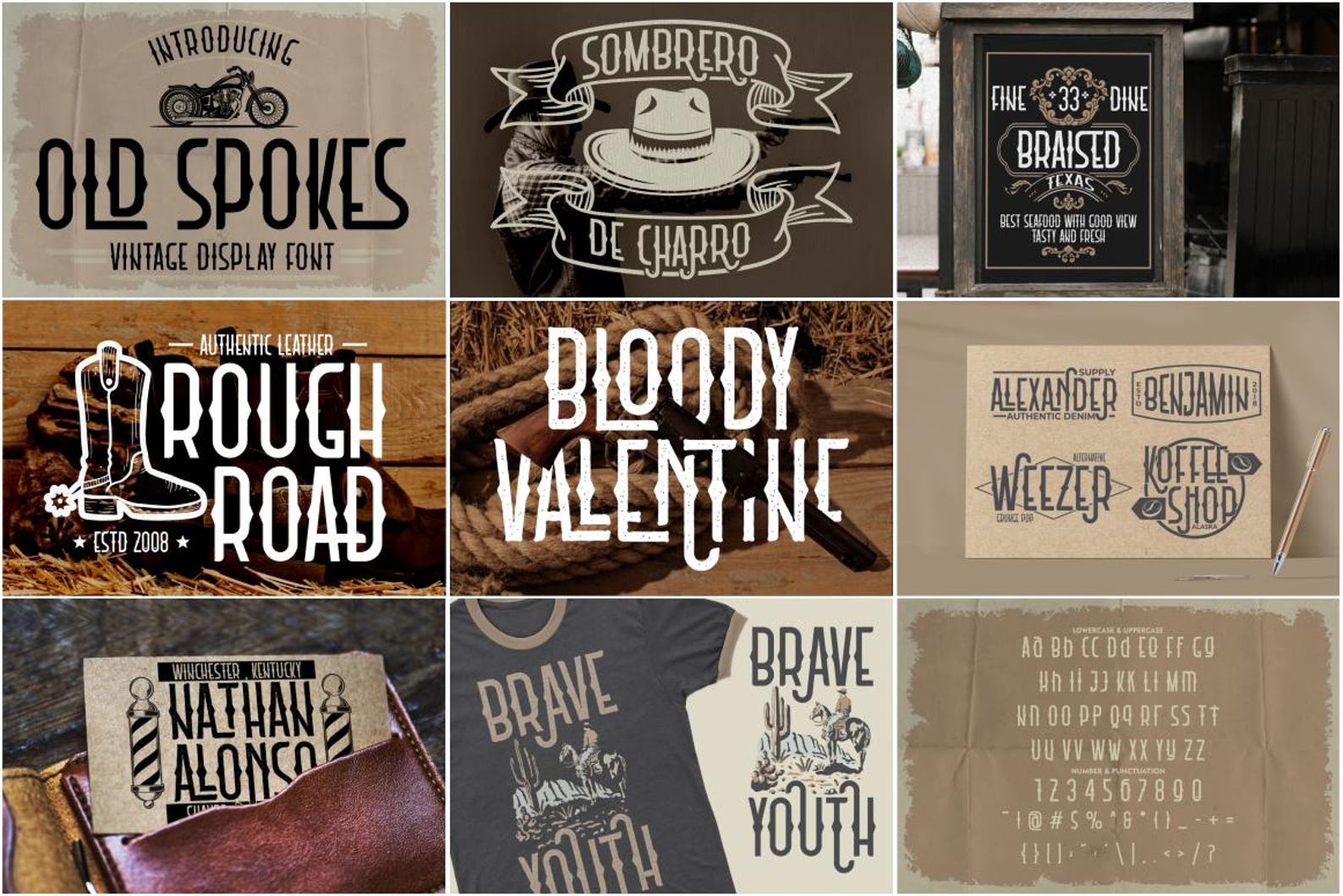 Vintage Font Bundle: 18 Retro Typefaces, Classic Design Fonts - Etsy