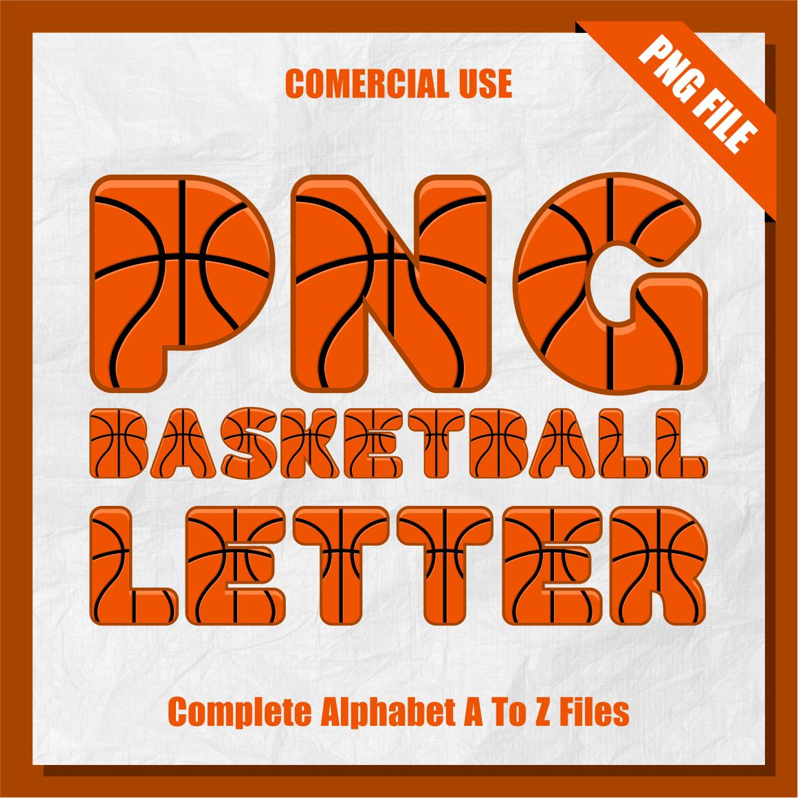 Basketball Alphabet Clipart: A-Z Letter PNG Set (Commercial Use)